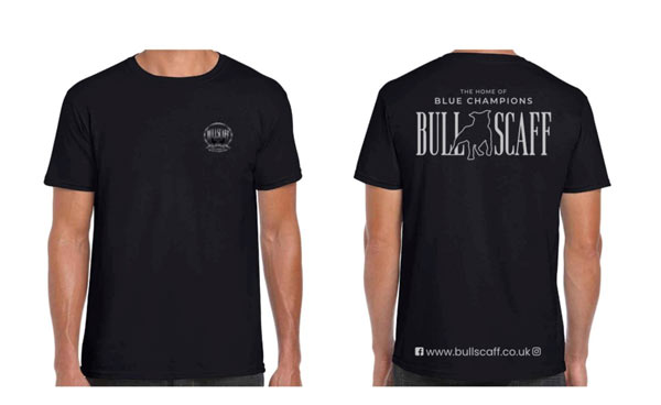 Adult t-shirt with bullscaff logo